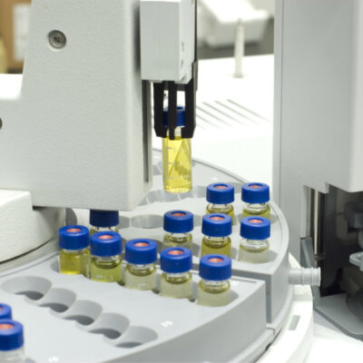 Science Vials in a lab